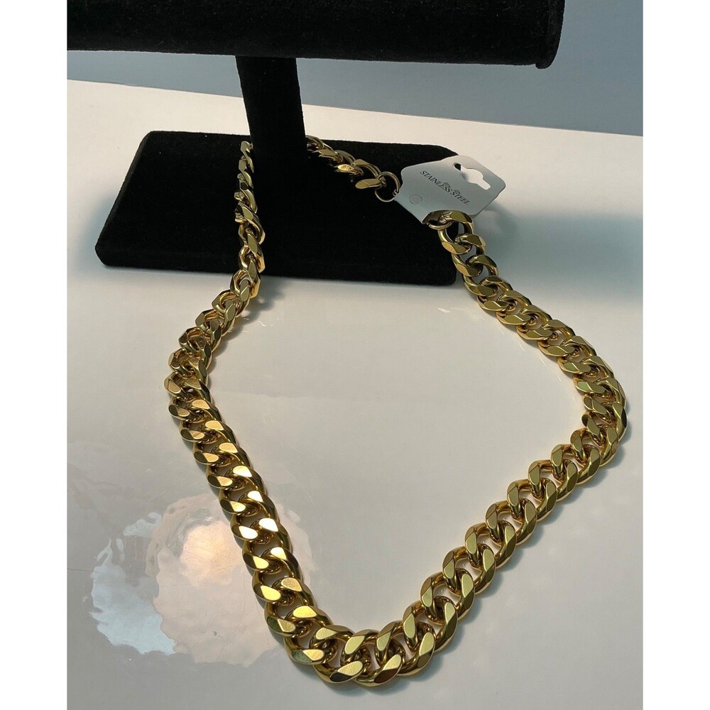 New Thick Hip Hop Stainless Steel Necklace Gift Men Women Teen 20” Large 15mm